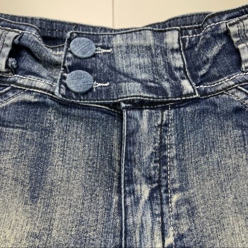 Equilibrium Blue Distressed Shape Enhancing Skinny Jeans Size 7 - Picture 3 of 15